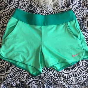 Size medium green Nike shorts